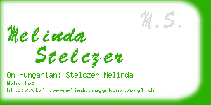 melinda stelczer business card